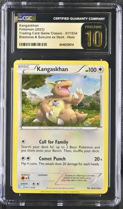 CGC PRISTINE 10!!! Kangaskhan 017/034 Pokemon TCG Classic Holo - Image 1