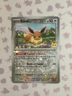 Eevee 074/131 Prismatic Evolutions Reverse Holo. Pokemon Day 2025 Stamp Promo - Image 1