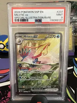 Pokemon 2024 SV Surging Sparks Milotic EX #237/191 PSA 9 - Image 1