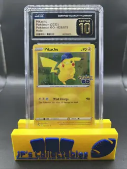 2022 Pokemon Go Pikachu #28 Holo CGC Pristine 10 Pop 6! - Image 1