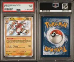 Pokemon Raichu 132/091 PSA 9 Mint Paldean Fates Shiny Holo Rare - Image 3