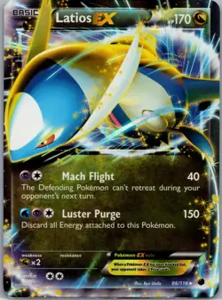 Pokemon Latios EX 86/116 Plasma Freeze Ultra Rare Holo MP Free Shipping - Image 1