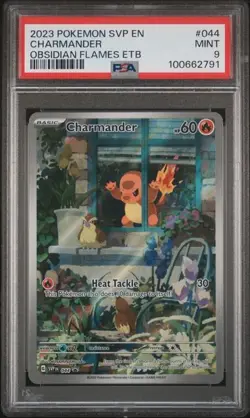 2023 Pokemon Svp En-sv Black Star ETB Promo 044 Charmander Obsidian Flames PSA 9 - Image 1