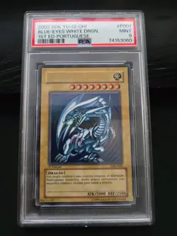 2002 Yu-Gi-Oh! Blue-Eyes White Dragon SDK DIK-P001 Ultra Rare 1st Edition PSA 9 - Image 2