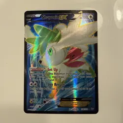 Shaymin EX 106/108 XY Roaring Skies Holo Full Art Ultra Rare Pokemon TCG Card - Image 1
