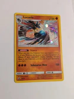 Pokemon Card Lucario SM54 Black Star Promo COSMOS Holo Near Mint NM - Image 1