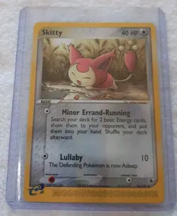 2003 Skitty 44/109 Vintage Pokemon EX Ruby & Sapphire Card TCG Trading Card Game - Image 1