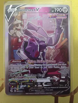 Genesect V - 255/264 - Fusion Strike - Ultra Rare Holo Pokemon Card - NM - Image 1
