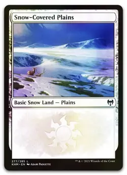 Snow-Covered Plains [Foil] Kaldheim KHM #277 Basic Land MtG NM - Image 1