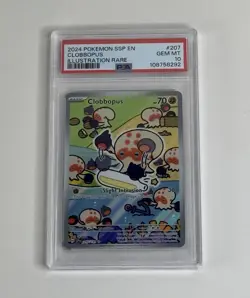 Pokemon Clobbopus 207/191 Sv08: Surging Sparks Illustration Rare PSA 10 Graded - Image 1