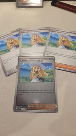 4x Lillie's Determination 119/132 Pokemon TCG: Mega Evolution TCG 1 Reverse Holo - Image 2