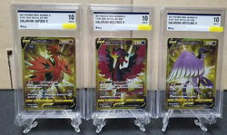 2021 Pokemon Japanese Galarian Birds V Set / BRG 10 GEM MT - Sequential Trio - Image 1