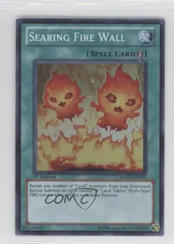 SR - Searing Fire Wall 1st Ed. YuGiOh Hidden Arsenal 5: Steelswarm Invasion READ - Image 1
