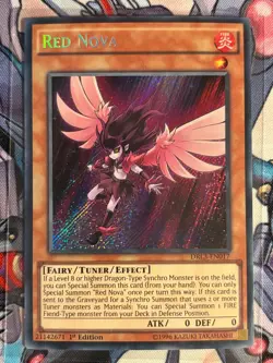 YuGiOh Card Red Nova DRL3-EN017 First Edition Secret Rare - Image 1