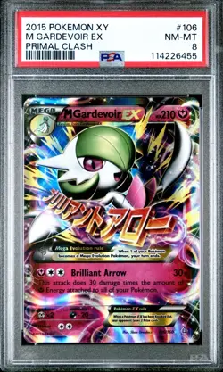 Pokemon XY Primal Clash M Gardevoir EX Ultra Rare Card 106/160 2015 PSA 8 - Image 1