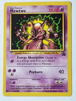 Mewtwo #14 Pokemon Movie Black Star Promo Card CGC LP - Image 1