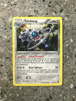 Pokemon TCG Cards Klinklang 73/114 Steam Siege Holo Rare NM - Image 1