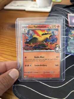 Ethans Typhlosion 034/182 Destined Rivals Stamped Promo Pre Release Pokemon Card - Image 1