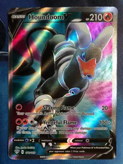 Pokemon TCG Houndoom V 178/189 Darkness Ablaze Full Art Near Mint NM Card - Image 1