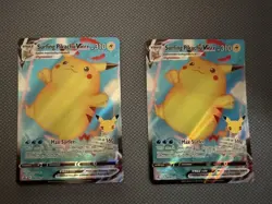 Pokemon TCG Surfing Flying Pikachu V Holo Rare Card Celebrations 2021 Lot Of 12 - Image 2
