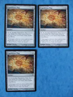 MTG Magic the Gathering EXPEDITION MAP ZENDIKAR NM X3 ACTUAL PICTURES - Image 1