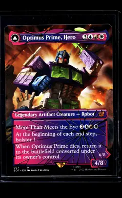 MTG Magic The Gathering BOT Transformers Shattered Glass #27 Optimus Prime Hero - Image 1