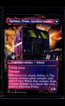 MTG Magic The Gathering BOT Transformers Shattered Glass #27 Optimus Prime Hero - Image 2