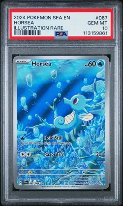 Horsea 2024 Pokemon Sfa En-Shrouded Fable #067 Illustration Rare PSA 10 - Image 1