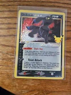Pokemon Umbreon Star 17/17 Celebrations: Classic Collection Holo - Image 2