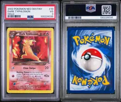 Pokemon Dark Typhlosion 10/105 PSA 3 VG Neo Destiny Unlimited Holo Rare SWIRL - Image 3