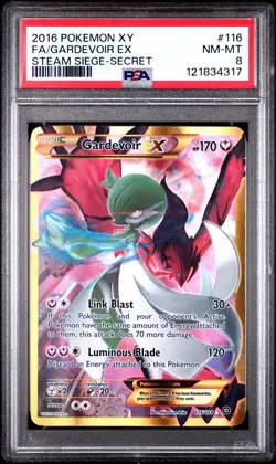 Pokemon Steam Siege Gardevoir EX Secret Rare #116 - PSA 8 - Image 1