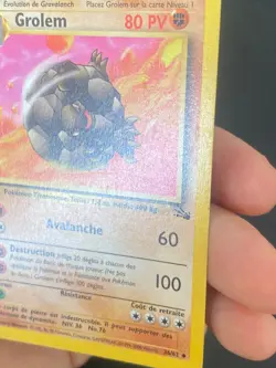 CARTE POKEMON GROLEM 36/62 EDITION 1 FR UNCO WIZARDS FOSSILE - TBE+ - Image 4