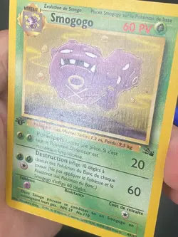 CARTE POKEMON SMOGOGO 45/62 EDITION 1 FR UNCO WIZARDS FOSSILE - TBE/EXC - Image 2