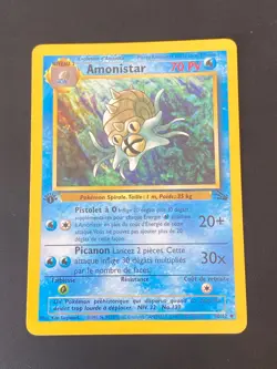 CARTE POKEMON AMONISTAR 40/62 EDITION 1 FR PEU COMMUNE WIZARDS FOSSILE - EXC/NM - Image 1