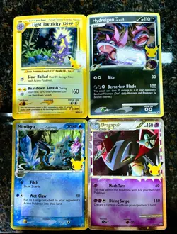 JUMBO Mimikyu Light Toxtricity Hydreigon Dragapult x4 Celebrations Pokemon NM - Image 2