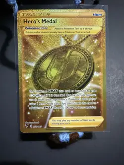 Pokemon TCG Hero's Medal Vivid Voltage 201/185 Holo Secret Rare - Image 1