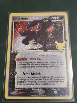 Umbreon Gold Star 17/17 - Pokemon Celebrations 25th Anniversary Holo Rare - NM 4 - Image 2