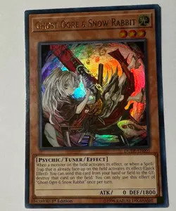 Yugioh Ghost Ogre & Snow Rabbit DUDE-EN001 Ultra Rare Alt Art 1st Ed NM - Image 1