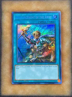 Yugioh Reinforcement of the Army RA01-EN051 Secret Rare 1st Ed NM - Image 1