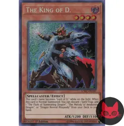 Yugioh The King of D. LCKC-EN107 Secret Rare 1st Edition NM - Image 1