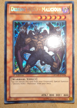 Destiny Hero - Malicious RYMP-EN034 Secret Rare 1st Edition Yu-Gi-Oh - Image 1