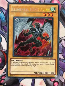 Elemental HERO Avian LCGX-EN002 Unlimited SECRET RARE YuGiOh Card - Image 1