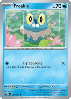 Froakie 056/197 | Obsidian Flames | Common Non Holo | NM Pokemon Card - Image 1
