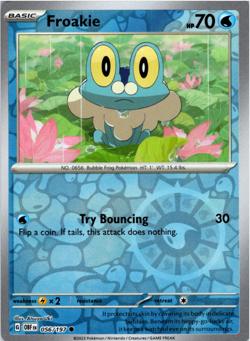 Froakie 056/197 | Obsidian Flames | Common Reverse Holo | NM Pokemon Card - Image 1