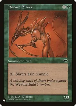 Horned Sliver x1 1x Mystery Booster 2 NM MTG - Image 1