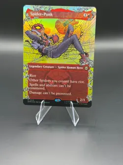 x1 Spider-Punk (0210) - Foil - Borderless R MTG Marvel's Spider-Man - Image 1