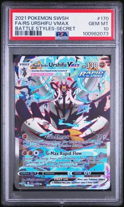 Pokemon Rapid Strike Urshifu VMAX Battle Styles Secret Rare Full Art #170 PSA 10 - Image 1