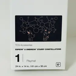 Pokemon Playmat TCG Espeon Umbreon Starry Constellation Pokemon Center Official - Image 5