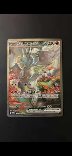 RESHIRAM EX 166/086 SPECIAL ILLUSTRATION RARE WHITE FLARE POKEMON - Image 1