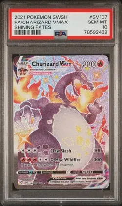Pokemon PSA 10 Charizard Vmax #SV107 Full Art Shining Fates 2021 English - Image 2